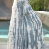 Women * | Ananda'S Collection | Gray & White Abstract Button-Accent Wide-Leg Palazzo Pants Women