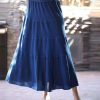 Women * | Ananda'S Collection | Denim-Blue Tiered Maxi Skirt Women