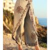 Women * | Ananda'S Collection | Gray Embroidered Tulip-Hem Crop Pants Women