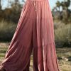 Women * | Ananda'S Collection | Rose Tiered Tie-Waist Palazzo Pants Women