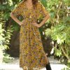 Women * | Ananda'S Collection | Yellow Pom-Hem Empire-Waist Maxi Dress Women