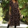 Women * | Ananda'S Collection | Brown Pom-Hem Empire-Waist Maxi Dress Women